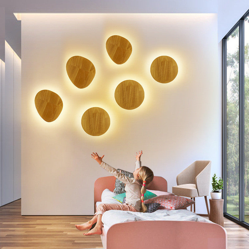 Wood Art Wall Lamp