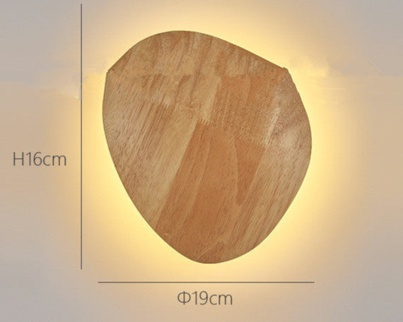 Wood Art Wall Lamp